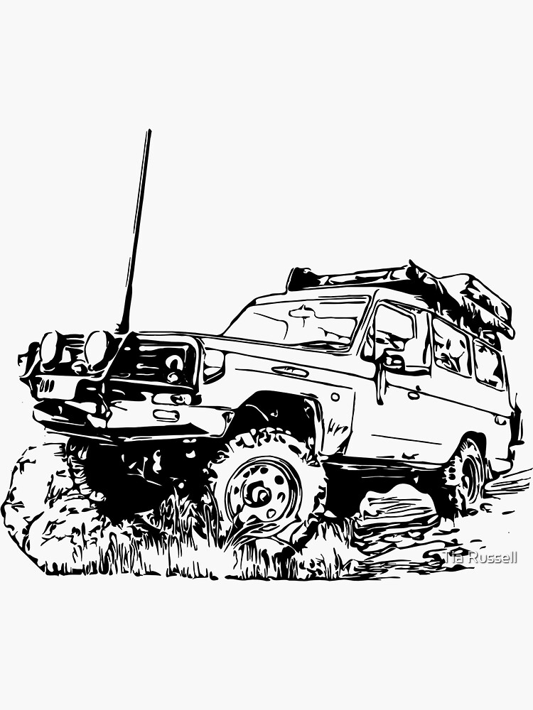 Toyota Land Cruiser Weekend Wanderer - White Toyota Land Cruiser for  Outdoor Enthusiasts - Land Cruiser - Sticker