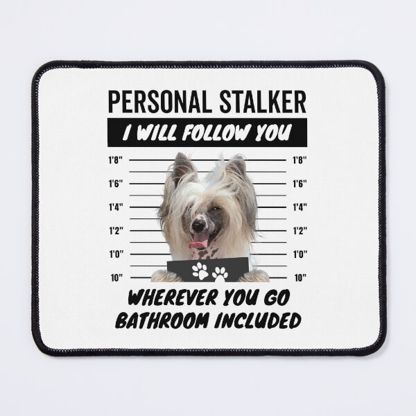 Item preview, Personal Stalker Dog – Cream Chinese Crested designed and sold by More Cute Dogs.