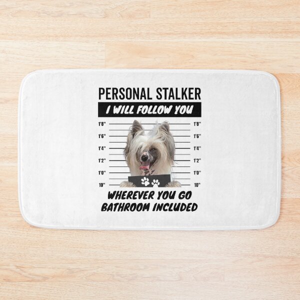 Item preview, Personal Stalker Dog – Cream Chinese Crested designed and sold by More Cute Dogs.