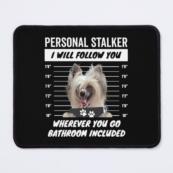 Item preview, Personal Stalker Dog – Cream Chinese Crested designed and sold by More Cute Dogs.