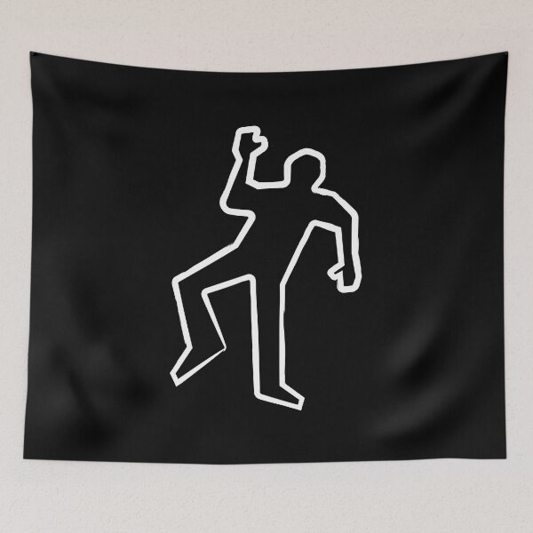 Item preview, Dead Fred Crime Scene Body White Outline  designed and sold by ForensicMinds.