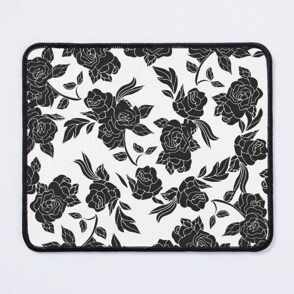 Item preview, black swirly floral pattern designed and sold by Hoetoons.