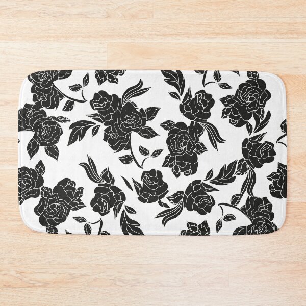 Item preview, black swirly floral pattern designed and sold by Hoetoons.
