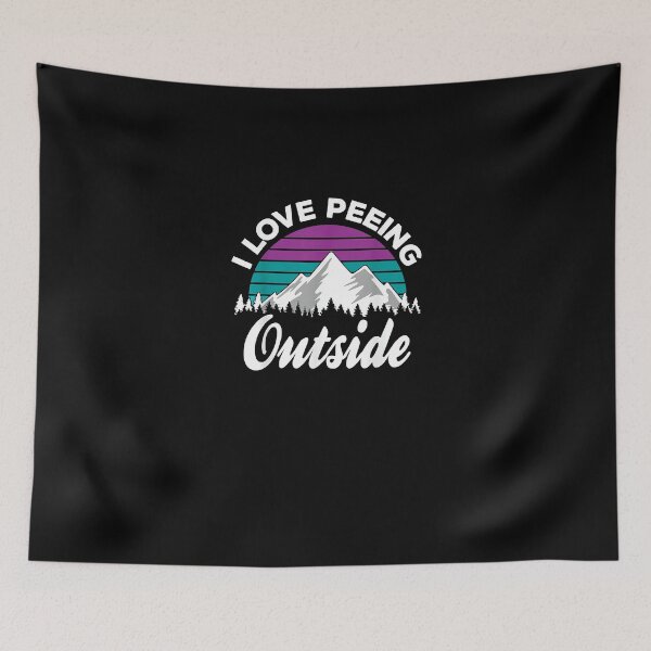 Item preview, I love peeing outside purple teal mountain for camper designed and sold by SADLERdfgdcb.