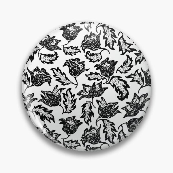 Item preview, black swirly floral pattern designed and sold by Hoetoons.