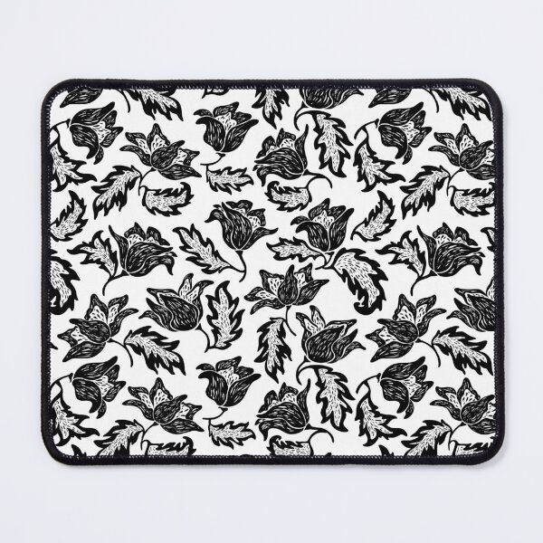 Item preview, black swirly floral pattern designed and sold by Hoetoons.