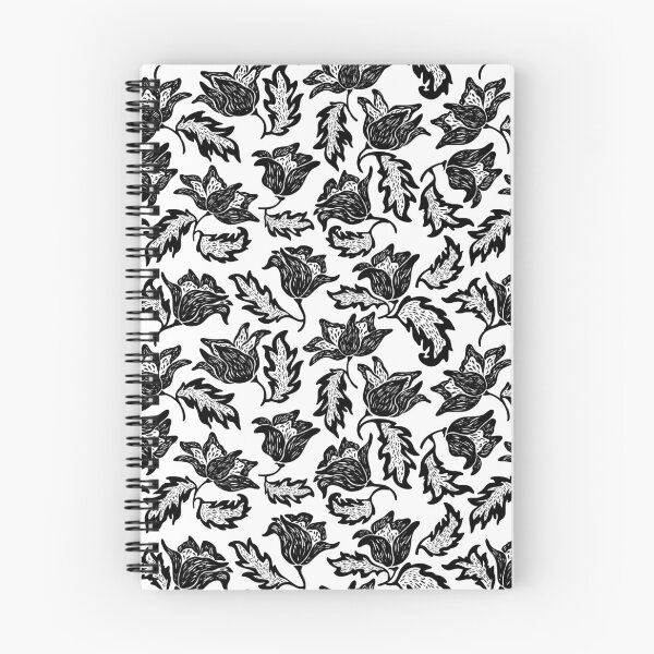 Item preview, black swirly floral pattern designed and sold by Hoetoons.