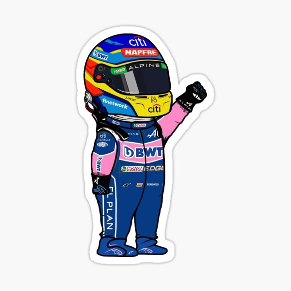 Équipe F1 Mini Fernando Alonso Alpine 2022 Sticker