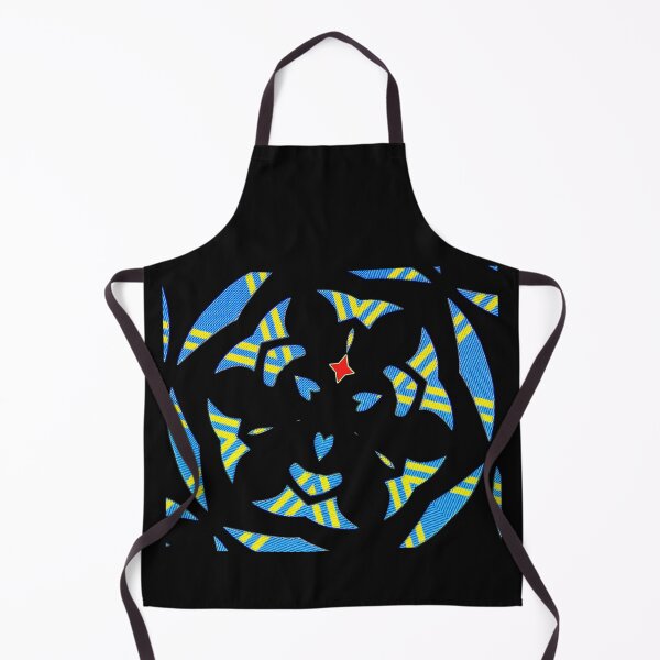 Item preview, GEOMETRIC ABSTRACT MASK PATTERN WITH ARUBAN FLAG COLORS - ARRUBA A HAPPY ISLAND4. designed and sold by Ralek.