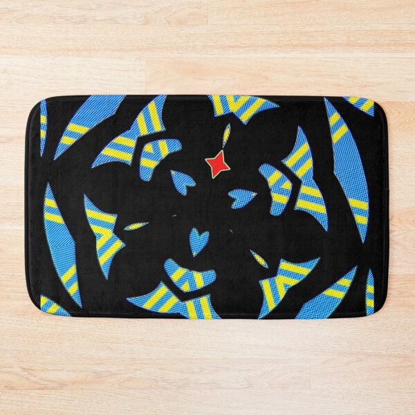 Item preview, GEOMETRIC ABSTRACT MASK PATTERN WITH ARUBAN FLAG COLORS - ARRUBA A HAPPY ISLAND4. designed and sold by Ralek.