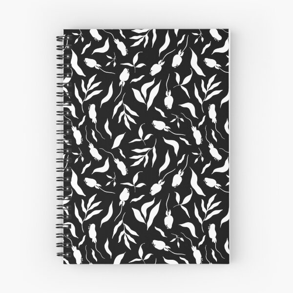 Item preview,  black swirly floral pattern designed and sold by Hoetoons.