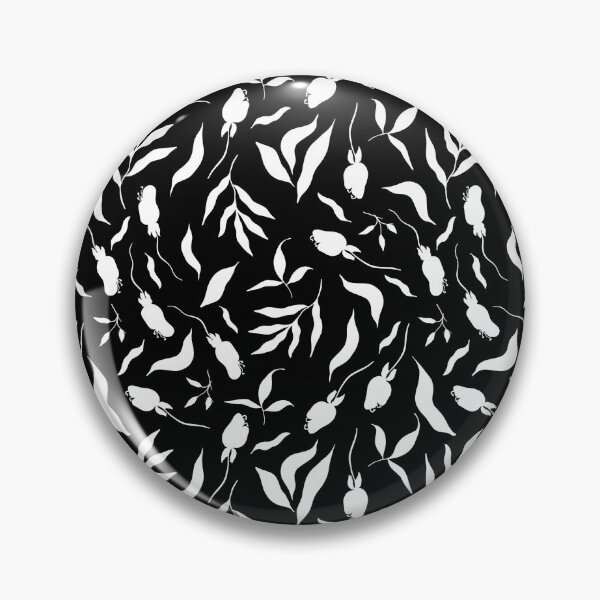 Item preview,  black swirly floral pattern designed and sold by Hoetoons.