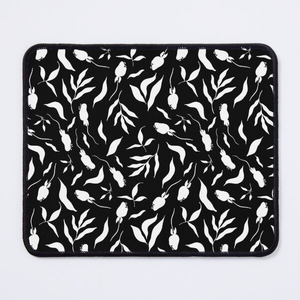 Item preview, black swirly floral pattern designed and sold by Hoetoons.