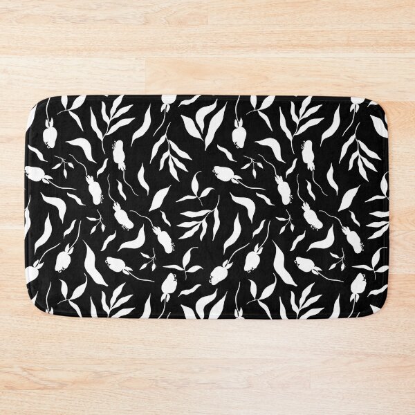 Item preview,  black swirly floral pattern designed and sold by Hoetoons.