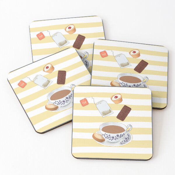 Item preview, Tea time with biscuits and tart digital art designed and sold by Bonheurem.