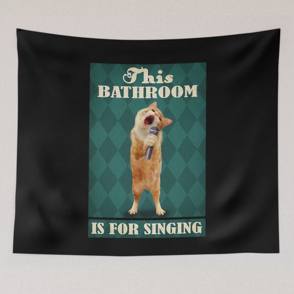 Item preview, This bathroom is for singing cat lover designed and sold by SaoirseNeid.