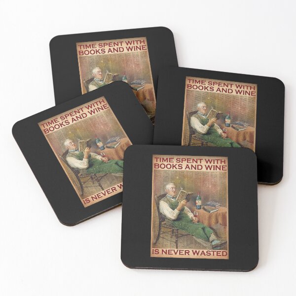 Item preview, Time Spent with books and wine is never wasted designed and sold by TeganCrafford.