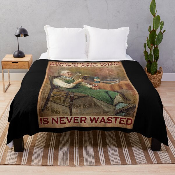 Item preview, Time Spent with books and wine is never wasted designed and sold by TeganCrafford.