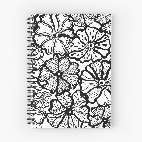 Item preview, black swirly floral pattern designed and sold by Hoetoons.