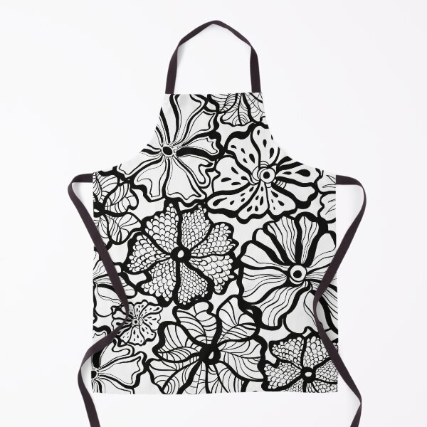 Item preview, black swirly floral pattern designed and sold by Hoetoons.