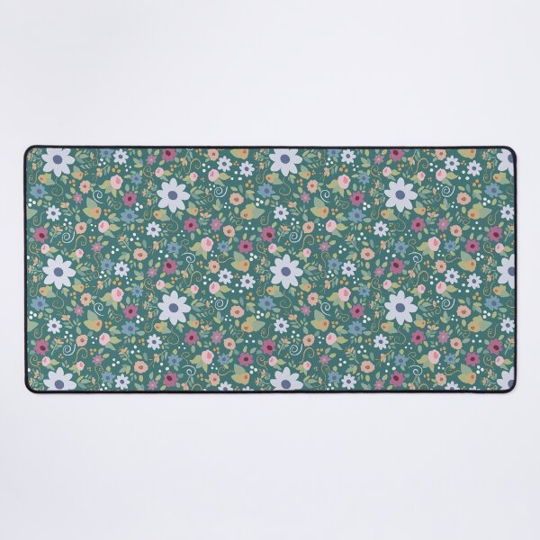 Maximalist Floral Nannas Folk Art Desk Mat