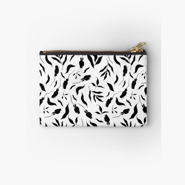 Item preview, Black swirly floral pattern designed and sold by Hoetoons.