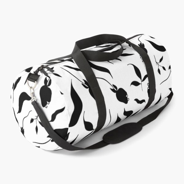 Item preview, Black swirly floral pattern designed and sold by Hoetoons.