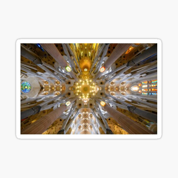 Sagrada Familia cathedral in Barcelona, Spain Sticker