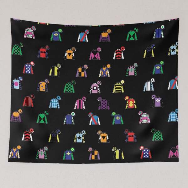 Item preview, Horse Racing Jockey Silk Print Black designed and sold by sheridanqt.