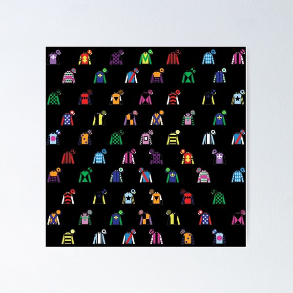 Item preview, Horse Racing Jockey Silk Print Black designed and sold by sheridanqt.