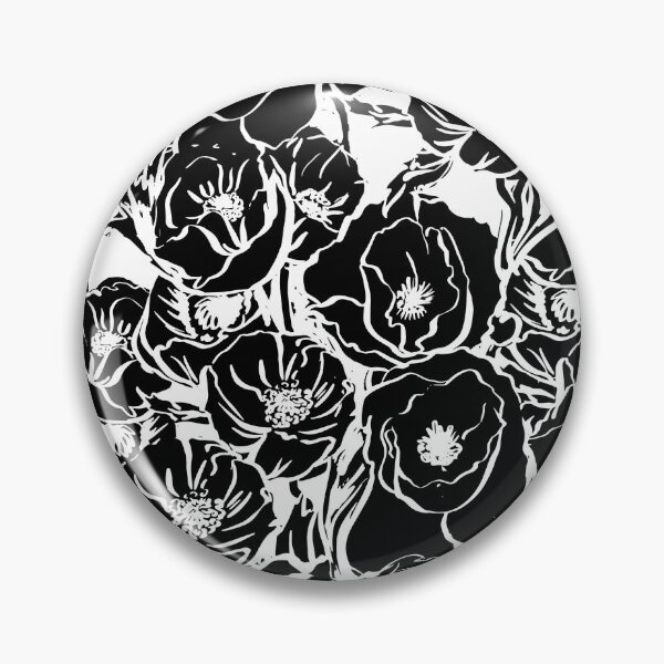 Item preview, Black swirly floral pattern designed and sold by Hoetoons.