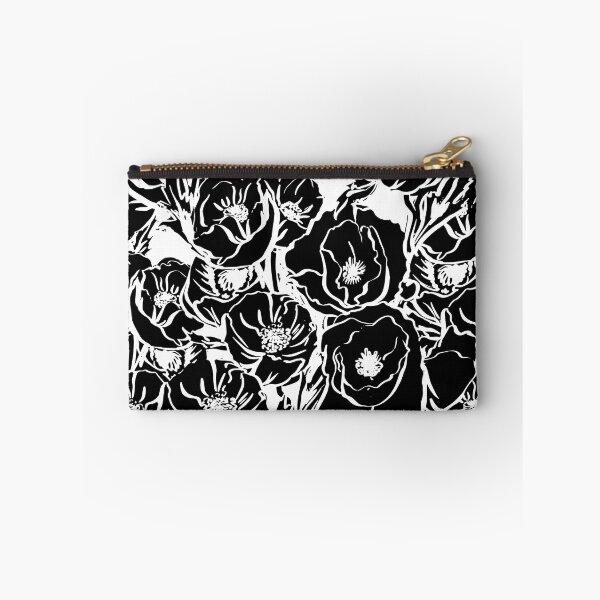 Item preview, Black swirly floral pattern designed and sold by Hoetoons.