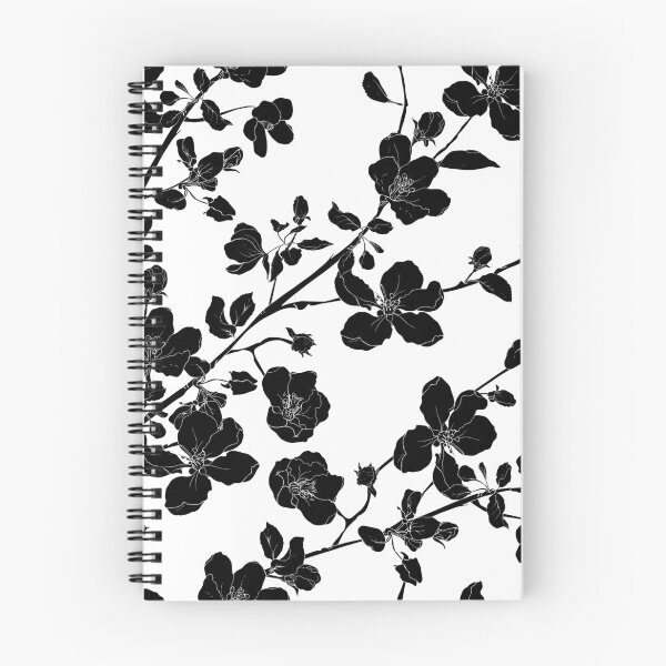 Item preview, Black swirly floral pattern designed and sold by Hoetoons.