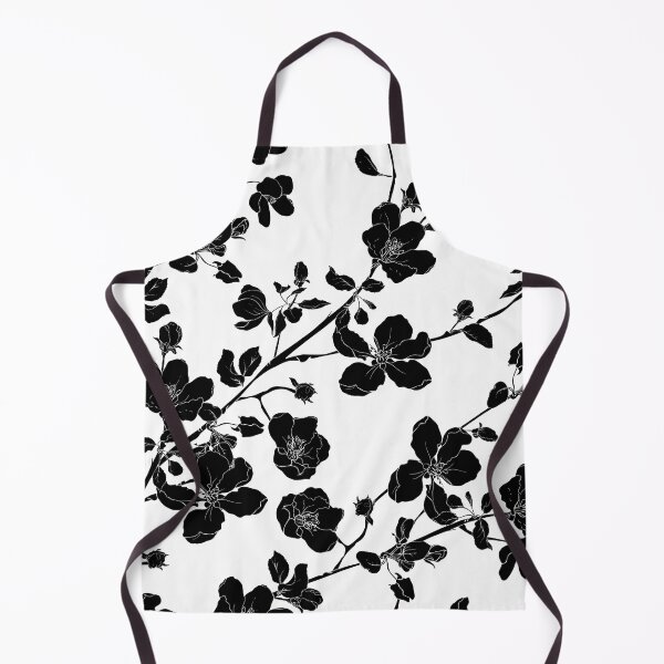 Item preview, Black swirly floral pattern designed and sold by Hoetoons.