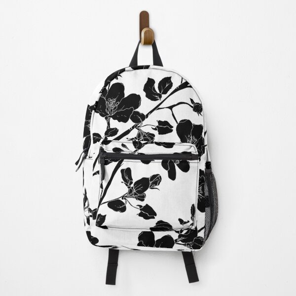 Item preview, Black swirly floral pattern designed and sold by Hoetoons.