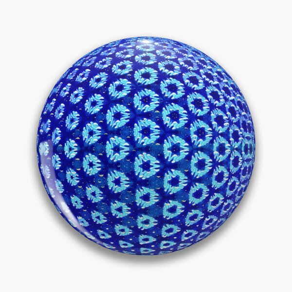 Item preview, shades of light and dark blue mosaic over sphere designed and sold by mister-john.