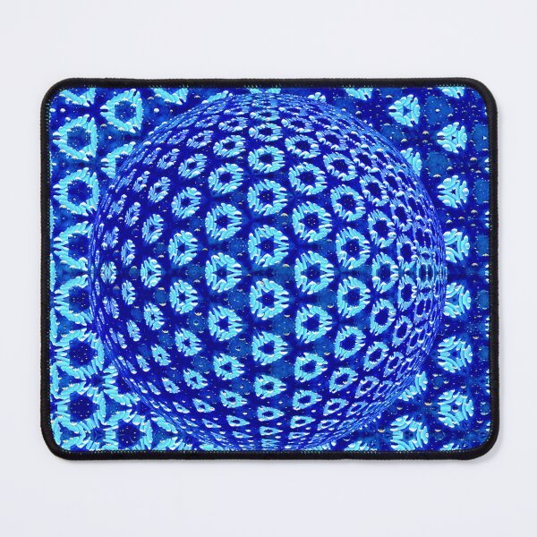 Item preview, shades of light and dark blue mosaic over sphere designed and sold by mister-john.