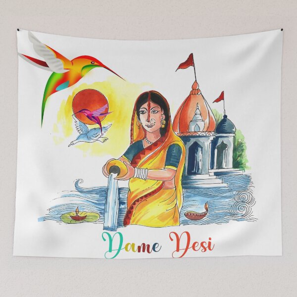Item preview, Desi Lady indian girl designed and sold by lil wazabi.