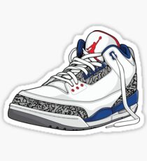 Air Jordan 3: Stickers | Redbubble Air Jordan 3 (III) “TRUE BLUE” Sticker