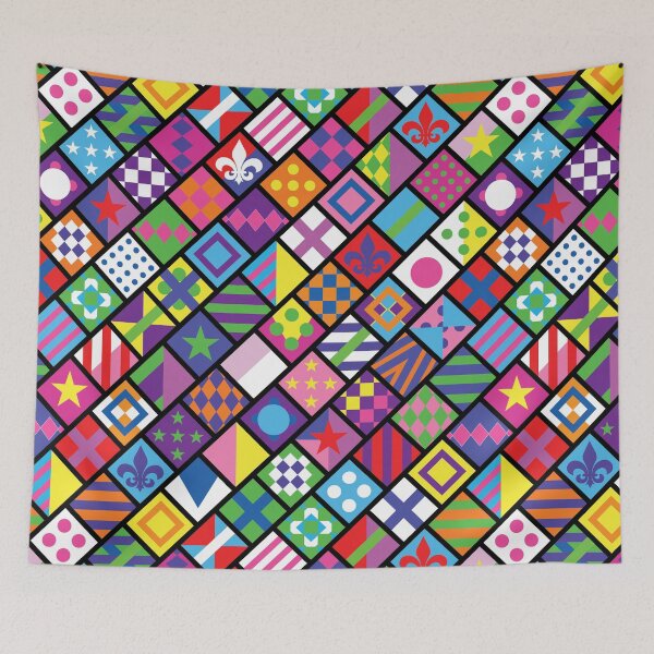Item preview, Horse racing colorful jockey squares designed and sold by sheridanqt.