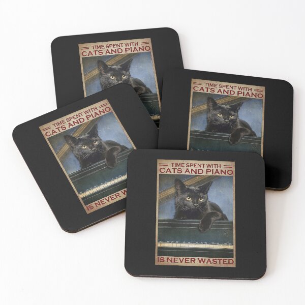 Item preview, Time spent with cats and piano is never wasted designed and sold by TeganCrafford.