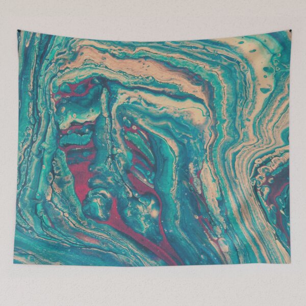 Item preview, Turquoise Geode Crystal Cut Fluid Art	 designed and sold by LusDigiArt.