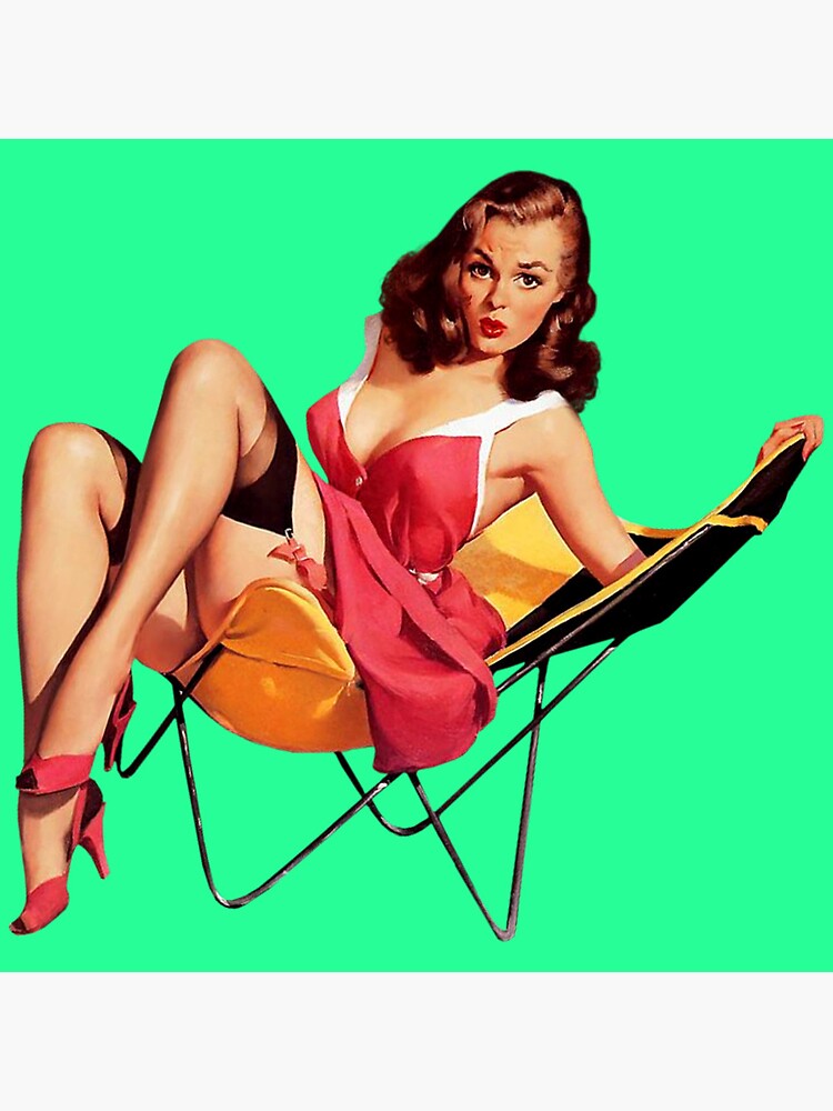 "Hot hot hot Pin-up | green background" Poster by danteartist | Redbubble