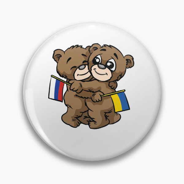 Item preview, Russian Ukraine Teddy Bear Hugging Friendship designed and sold by Moonpie90.