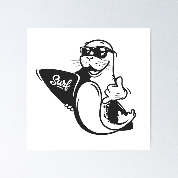 Item preview, Foca surfista designed and sold by MomoDesigners.