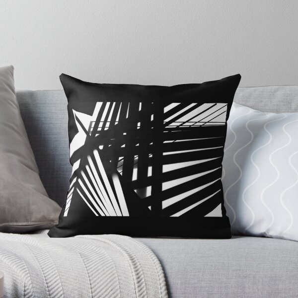 Black & White Abstract Throw Pillow