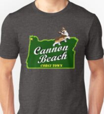 Cannon Beach - Corgi Town Unisex T-Shirt