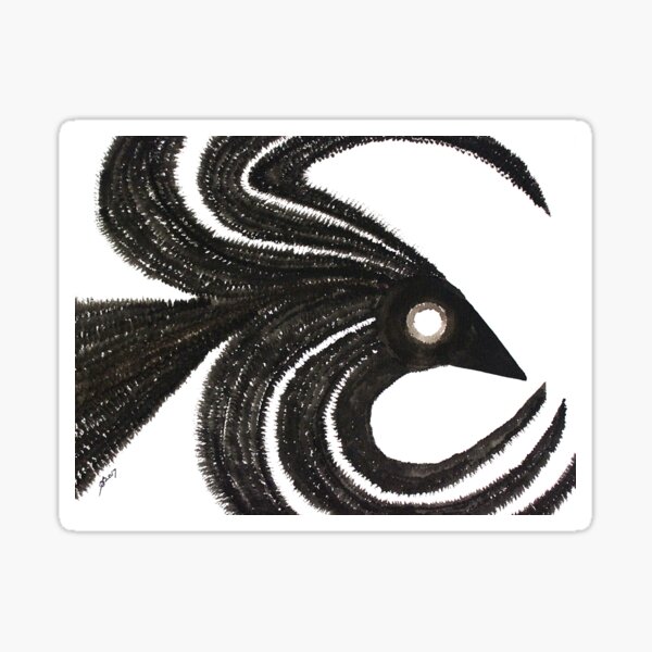 Ravenous original painting Sticker