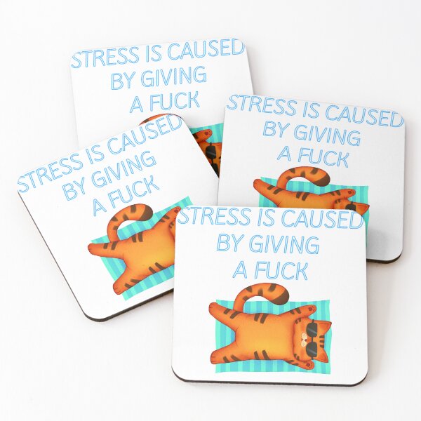 Item preview, stress is caused by giving a fuck essential t shirt | sticker designed and sold by ReganPro5.