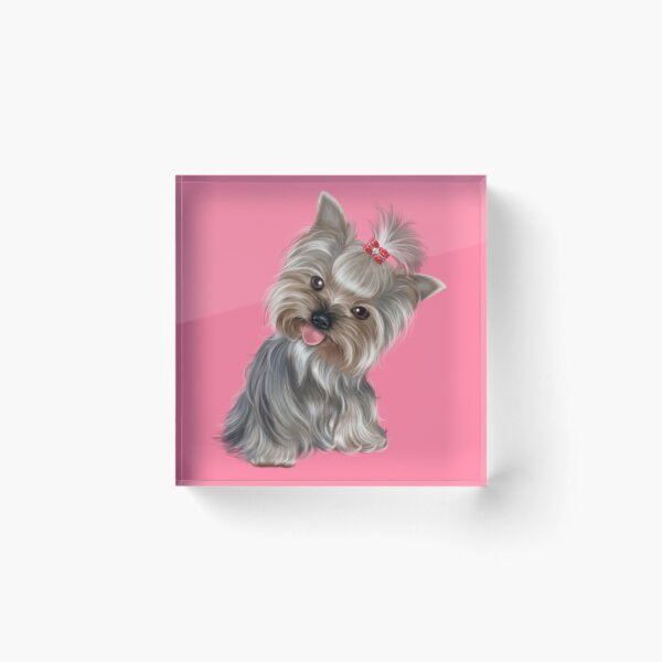 Item preview, black and tan yorkshire terrier digital painting designed and sold by RedShop24.